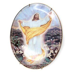 Vintage Light of Life Jesus Christ Porcelain Plate 1998 Bradford Exchange
